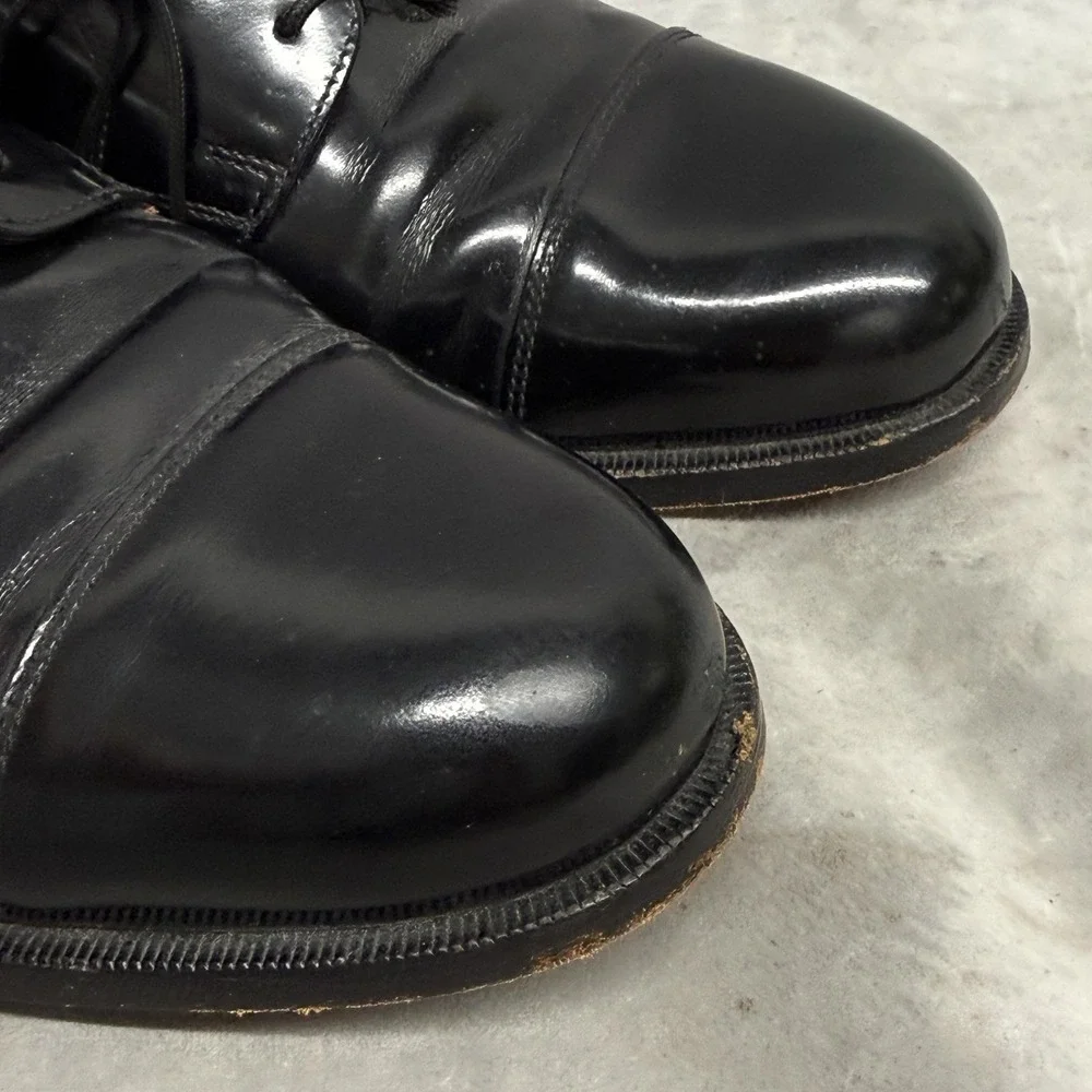 Cole Haan Dress Shoes Mens Size 10.5 Black Cap Toe Leather‎ Oxford Formal
